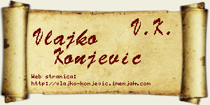 Vlajko Konjević vizit kartica
